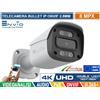 ENVIO TELECAMERA BULLET IP DOUBLE-LIGHT 8M POE ONVIF H.265+ VISIONE NOTTURNA 30MT IP65