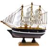 Modellino Veliero Barca a Vela Nave Legno 3 Alberi SAILING SHIPS 14 cm - GH186