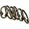 6 pezzi vintage bronzo moschettone ovale a molla con moschettone clip