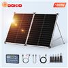 Dokio 100W Pannello Solare per Camper in Alluminio - Piegevole,Durevole,Spazio Ridotto