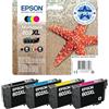 Epson Serie 603XL Stella Marina - Cartucce originali per Stampante getto d'Inchiostro, Multipack 4 colori (Nero, Ciano, Magenta, Giallo) XL, Stampa fino 350 pagine colori/500 Black, Confezione Retail
