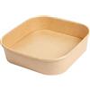 Garcia de Pou 50 pezzi - Contenitori quadrati 750 ml 320 + 26 Pe G/M2 16,7 x 16,7 x 4,3 cm Natural Kraft