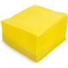 Morigami, Tovagliolo di dimensioni standard, piega 1/4, 100 tovaglioli, finitura liscia con mantovana, giallo