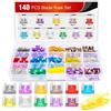 Nilight 50014R, Confezione da 140 Mini Fusibili a Lama a Basso Profilo Assortiti, da 2 A, 3 A, 5 A, 7,5 A, 10 A, 15 A, 20 A, 25 A, 30 A, 35 A, 40 A, per Auto, Imbarcazioni, Camion, Suv, Veicoli