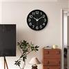 Orologio da parete fosforescente da 25 cm, ideale per ufficio, soggiorno,