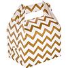 Mopec E503.11 Scatola Regalo in Cartone con Maniglia, 11 x 15 x 8,6 cm, Chevron Dorato, Confezione da 25 Pezzi, Taglia Unica