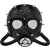 W WIDMANN MILANO Party Fashion - Maschera antigas in plastica rigida, nera, accessorio per costumi steampunk, da soldato, militari