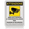 LEIASA Cartello Area Videosorvegliata 21x28 cm Alluminio Riflettente Spessore 0,8 mm