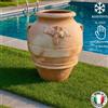 Bettini Deruta | Orcio Anfora Terracotta h 70cm con Uva Fatto a Mano Vaso