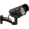 Maclean Videocamera Fittizia IR9000 B con IR e LED Telecamera Finta Falsa Dummy Camera Sorveglianza CCTV Colore Nero