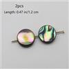 2pcs Rotondo Naturale Abalone Conchiglia Non-Porous Perline Fascino Gioielli Fai