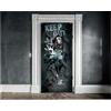 FIESTAS GUIRCA | Decorazione Porta Zombie Attack in Tessuto (80x180 cm) - Ideale per Feste di Halloween e Celebrazioni di Polizia - Decorazione per Parete, Porta e Finestra - Multicolore