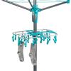 Beldray Stendino 2 in 1 per calze con 20 clip | Da appendere, per interni ed esterni, per stendibiancheria a ombrello o fili, telaio in alluminio, grigio/blu