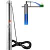 VEVOR Pompa Acqua Sommergibile Pozzi Profondi Acciaio Inox 750W 230V 7,1 m³/h