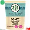 Nutra Core Vitamina D3 10000iu K2 B12 10000mcg (Calcio+Magnesio) Vegani D3 K2-90Capsule