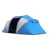 Outsunny Tenda da Campeggio 4 Posti Blu e Bianco con Borsa e 2 Camere