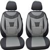 BREMER SITZBEZÜGE Set di coprisedili per auto compatibili con Peugeot 5008 1 conducente e passeggero a partire dal 2009 al 2017, set di coprisedili per auto, 2 pezzi, colore grigio