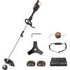 WORX Decespugliatore 40 V (2 x 20 V) WORX PowerShare WG186E Include 2 batterie 2 Ah e