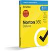 Norton 360 Deluxe 2023 - Protezione Completa per 3 Dispositivi 1 anno 256 GB Clo