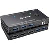 YOUTINGHDAV KVM Switch HDMI 8K@60Hz 4K@120Hz, KVM Switch 2 PC 1 Monitor HDMI2.1
