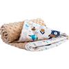 Medi Partners Coperta per Neonata Copertina Neonato per lettino - 100% Cotone 75x100cm naturale Blanket Neonati Invernale Estate Bifacciale Carrozzina Bambino (Boho con beige Minky)