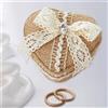 Scatola portafedi con fiocco in pizzo, contenitore creativo per regalo di