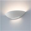 univers Applique da parete coppa mezza luna in gesso verniciabile r7s luce doppia e11