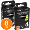 Panasonic Eneloop Pro Pile Ricaricabili HR6 Stilo AA Mignon 1.2V 2500mAh NiMH 8x