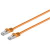 MicroConnect RJ45 patch cord S/FTP (PiMF), w. CAT7 raw cable 0.25m Orange