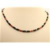 EXPLOIT ARGENTI COLLANA BRACCIALE CORALLO ROSSO EMATITE DORATA SPINELLO NERO CM 45 EXLOIT