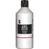 Marabu 12040075808 - Gesso acrilico bianco, 500 ml, primer acrilico a base d'acqua, fine, altamente coprente, leggermente assorbente, per un'applicazione omogenea e buona adesione di colori e supporti