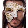Luxury Mask Half Face Mask Masquerade Phantom Of The Opera oro Taglia unica