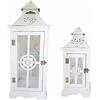 F.G.F. Import Export Set di 2 Lanterne in Legno e Metallo Decorative (FGF03431)