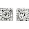 Nessuno Nuovissimi orecchini Pt950/ Pt900 con diamanti taglio principessa 1,061 ct G/...