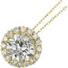 Nessuno Nuovissima collana con ciondolo di diamanti K18YG 1,024 ct F I1 G 0,24 ct spe...