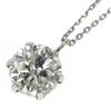 Nessuno Nuovissima collana con ciondolo in diamante Pt900/ Pt850 LDH 1,011 ct G I1 sc...