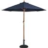Bolero Ombrellone rotondo, diametro 3 m, altezza 2,5 m, colore: blu scuro, ottimo per l'uso esterno in giardino