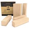 Arteza Blocchetti in Legno da Scolpire e da Intaglio Set da 5 con un Blocco da 10,3x 5,1x 5,1cm e quattro Blocchi da 10,3x2,55x2,55cm - in Tiglio Americano per Intaglio, Lavorazione e Scolpitura