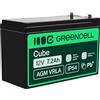 Green Cell AGM 12V 7,2Ah VRLA Batteria al Piombo per Casse e Bilance