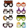 Legami - Set di 8 Occhiali Halloween in Carta, 8 Diverse Forme a Tema Trick or Treat, Taglia Unica