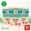Nutra Core Vitamina D3 10000iu K2 B12 10000mcg (Calcio+Magnesio) Capsule-Vegan Vit. D3 K2