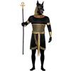 SMIFFYS Costume Anubi lo Sciacallo, Nero, comprende Tunica, Collare, Polsini, Bracciali e Maschera Halloween