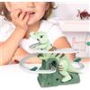 Set da gioco per pista da corsa a caccia di dinosauri, giocattoli per scale da