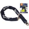 URBAN UR59K120L Antifurto Moto Catena Cravatta Alta Sicurezza Acciaio Speciale Indurito 13,5 mm e Solido Lucchetto Mini U 14 mm, Per Moto Scooter e Bicicletta Elettrica, 120 cm, Nero/Giallo