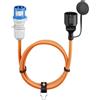 goobay Cavo adattatore CEE per caravan, 1,5 m, spina CEE a presa con contatto di protezione, uso esterno con IP44, 76223