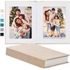 Pssoss Album fotografico 12,7 x 17,8 cm, con copertina in lino, 12,7 x 17,8 cm, contiene 20 foto, ideale per matrimoni a tema e album fotografici per bambini (beige, 20 tasche)
