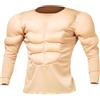 Maglietta per costume da uomo con muscoli, maglietta 3D divertente, imbottita