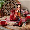 Bambole etniche giapponesi Geisha Figurine in miniatura da 9 pollici per