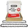 Oregon Confezione da 2 Catene per Motosega con Passo LP da 3/8, Calibro .050 (1,3 mm) Adatti a Barra da 18 (45 cm), con 62 Maglie di Trasmissione, Compatibile con Husqvarna, Bosch e altro ancora