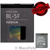 NOKIA BATTERIA ORIGINALE BL-5F 950mAh LITIO PER 6210 E62 6290 E65 N93i N95 N96